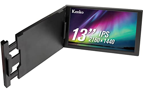 Kenko KZ-13MT 13インチ 2160*1440 IPSパネル 光沢タイプ ミニHDMI/USB Type-C入力 ノートPC取り付け可能 005484 ブラック