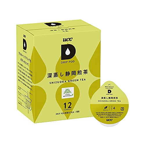 原材料:緑茶 内容量:36g*1箱 商品サイズ(高さx奥行x幅):14.5cm*8.5cm*11.5cm 原産国:日本 商品紹介 プロのハンドドリップをお家で飲めるドリップマシン(DP-1・DP2・DP3・ペリカ)専用カプセル。コーヒーだけでなく、紅茶や緑茶もおいしく淹れることができます。茶草場農法で育てられた静岡県産茶葉を使用。深蒸しで引き出した甘みとうまみのある味わいをお楽しみください。※本製品は前モデルのエコポッド(ECO-POD)と同じコーヒーマシン(機器)で抽出可能です。 原材料・成分 緑茶