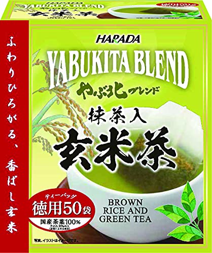 ハラダ製茶 やぶ北ブレンド徳用抹茶入玄米茶 50p *3個 ティーバッグ