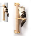 FUKUMARU 猫 アクティビティ ツリー スクラッチ ポスト付き 壁 マウント ジュート スクラッチャー パイン ハンモック