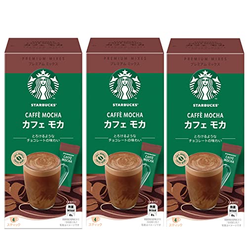 ネスレ スターバックス* プレミアムミックス カフェ モカ スティックコーヒー 4P *3箱 1