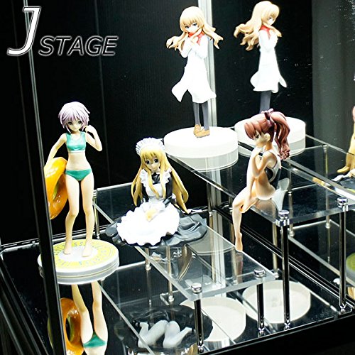 J-STAGE (ジェイ・ステージ) アクリルひな壇 (金属脚) アクリルスタンド 透明 コレクション フィギュア スタンド 2段セット (50mm&100mm)