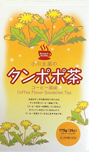 原材料:タンポポ根 商品サイズ(高さx奥行x幅):20cm*5.5cm*13cm タンポポ根100%で作られたタンポポ茶(コーヒー風味)です。(コーヒー豆は使用していません)カフェインを含んでいませんのでコーヒーを控えている方におすすめです。