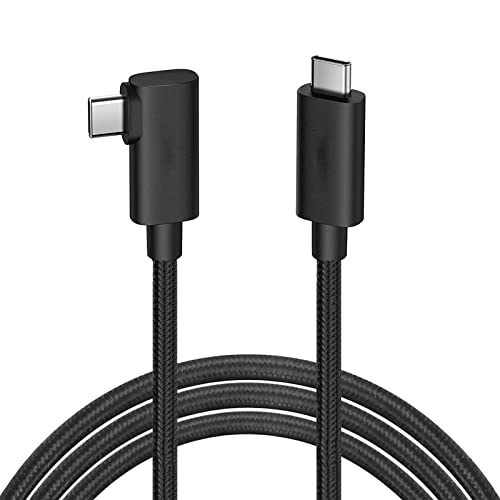 USB-C & USB-C ケーブル L字 3m SLEIJAOOE 20Gbps転送/PD3.0/QC3.0対応 100w急速充電 /4K@60Hz映像出力 USB 3.2 Gen 2x2ケーブル タイプc ケーブル usb type c ケーブル 超高耐久 編組ナイロン MacBook Pro/iPad Pro/Google Pixe