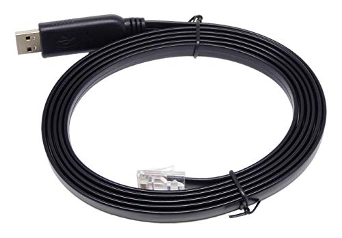 KAUMO CONSOLE(RJ45) USB変換 コンソールケーブル (ブラック 2.0m FTDIチップ)