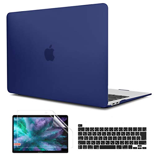 色：ネービーブルー サイズ：New Pro 13 (A2289/A2251) TwoL MacBook Pro 13 ケース 2022 2021 2020 A2289 A2251 A2338 M2 M1対応, 耐衝撃 排熱機能 改良型 マット ハードケース 日本語キーボードカバー Newest Mac Pro 1