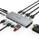 TCYF13-in-1 Type-CHDMIA_v^[ WAVLINK 13-in-1 USB Type-C ~jhbLOXe[V HDMIA_v^[ - 4Ko3840 x 2160@30Hz @\ USB 3.0ϊA_v^[3*USB3.0/1*USB2.0/ LAN|[gRJ45 1000Mbps /DP 4K 60Hz/