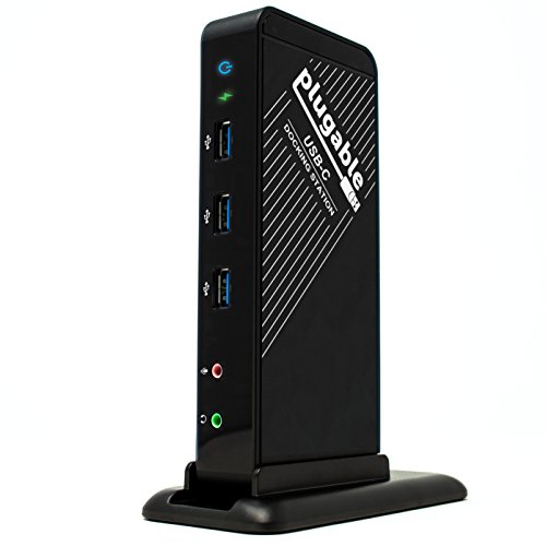 Plugable USB-C ドッキングステーション 60W 充電機能付き DP代替モード HDMI 有線LAN イーサネット USB3.0 x3 USB2.0 x2 音声入出力