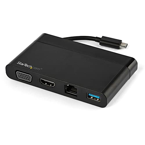 StarTech.com USB-C³ޥץ 4K HDMI/VGAб Mac/Windows/Chromeб 1x USB-Aݡ GbEݡ DKT30CHVCM