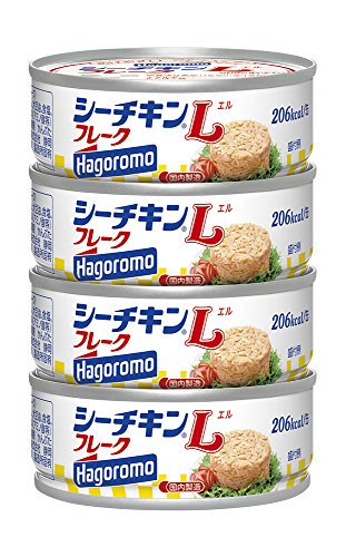 原材料:きはだまぐろ、大豆油、食塩、野菜エキス、調味料(アミノ酸等) 商品サイズ(高さx奥行x幅):110mmx77mmx77mm 内容量:70g*4缶 カロリー:240kcal きはだまぐろを原料に使用し、美味しく大豆油で油漬けにしたツナ缶詰