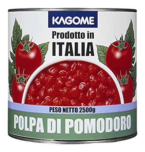 原材料:トマト、トマトピューレー、クエン酸 商品サイズ(高さx奥行x幅):475mm*320mm*155mm イタリアの果肉が厚くしっかりとした、コクのある完熟トマトをダイス状にしました。 カットする手間が省け、素早くトマトを仕込むことがで...