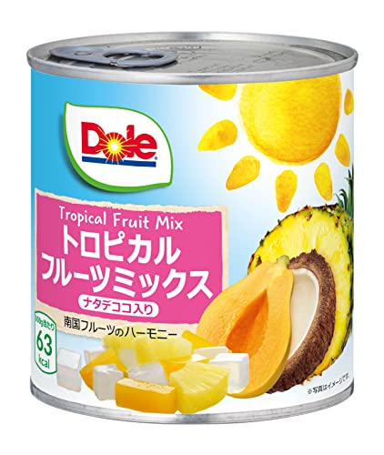 Dole ドール トロピカルフルーツミックス ナタデココ入り 432g*24個 【ヨーグルトやグラノーラに】 (果物 フルーツポンチ ギフト デザート シリアル 缶詰 間食 おやつ 朝食 防災 備蓄)