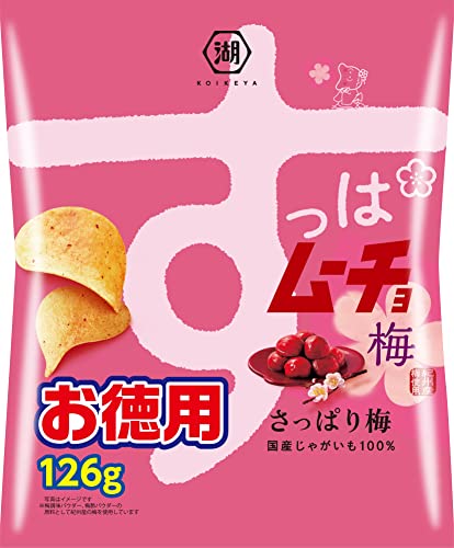 湖池屋　お徳用すっぱムーチョチップス　さっぱり梅味　126g*12袋