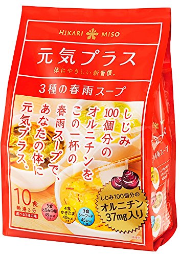 内容量:10食 原材料:*春雨:ばれいしょでん粉(遺伝子組み換えでない)、緑豆でん粉*スープ:[かきたま] 粉末スープ(食塩、粉末しょうゆ、全卵粉末、魚醤粉末、香辛料、オニオンパウダー、あさりエキスパウダー、かつお節粉末、砂糖、オルニチン、植物油脂、調味料(アミノ酸等)、酸味料、二酸化ケイ素)、具(かき卵、しいたけ、ねぎ、トレハロース、加工でん粉、カロテノイド色素)[とろみ中華] 粉末スープ(食塩、ぶどう糖、チキンエキスパウダー、あさりエキスパウダー、白菜エキスパウダー、オニオンパウダー、たんぱく加水分解物、粉末しょうゆ、しいたけ粉末、オルニチン、ごま油、香辛料、酵母エキス、調味料(アミノ酸等)、増粘多糖類、カラメル色素)、具(キャベツ、ごま、わかめ、にんじん、ねぎ)[シーフード] 粉末スープ(食塩、ポークエキスパウダー、粉末しょうゆ、香辛料、デキストリン、全粉乳、オルニチン、あさりエキスパウダー、ごま油、調味料(アミノ酸等)、炭酸Ca、カラメル色素)、具(キャベツ、魚肉加工品、ねぎ、調味料(アミノ酸等)、膨張剤、紅麹色素、加工でん粉) 商品サイズ(高さ*奥行*幅):80mm*255mm*170mm