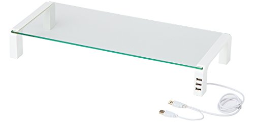 色：白 キングジム 机上台 デスクボード USBハブ付 白 THDBU-20W