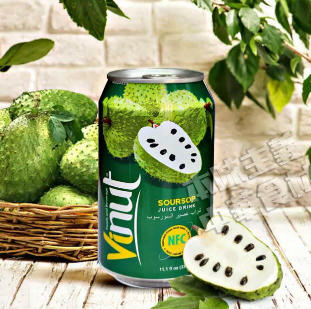 【送料無料有】Vinut紅毛榴蓮汁(サワーソッフジュース)330ml　ベトナム人気商品・夏定番　果汁入り飲料　清涼飲料水