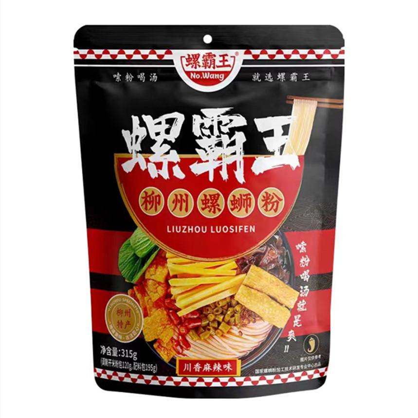 乐天商城 - 螺霸王 柳州螺蛳粉 麻辣味 315g ルオーバーワン 螺蛳粉 本場柳州 中華インスタントラーメン ビーフン 酸辣スープ おつまみ 夜食 広西省特産 中華名物 インスタント麺