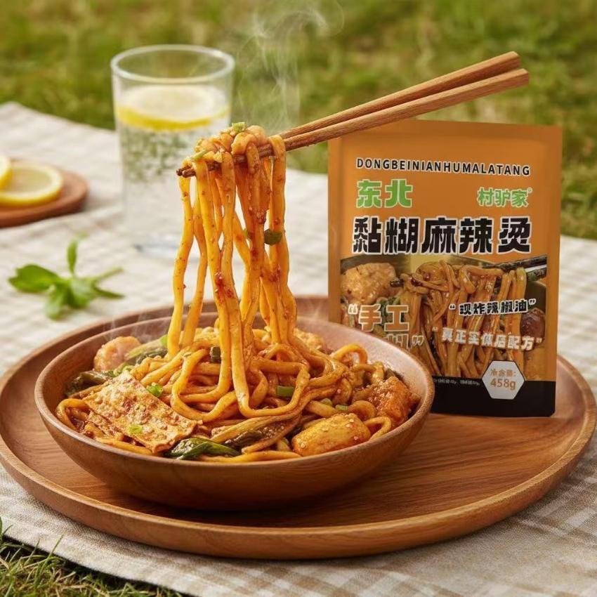 Rakuten - 【3袋/5袋セット 送料無料】村驢家 マーラータン 458g 中国東北風 麻辣湯 もちもちスープ 辛口 本格中華 自宅で簡単 麻辣スープ春雨 具材入り中華即席食品 X02649