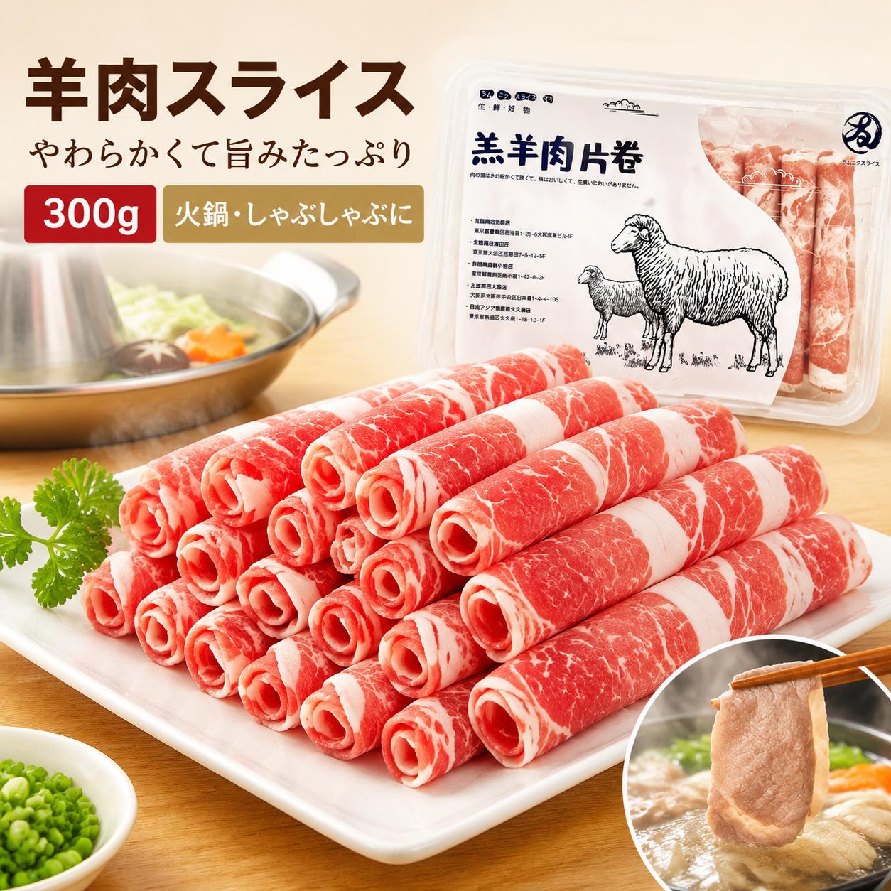 ラム肉・羊肉・ラムしゃぶ・スキ焼・すきやき・しゃぶしゃぶ・ 羊肉片 ラム肉薄切...