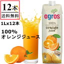 オレンジジュース 果汁100％ 1000ml×12本 ギリシャ産 無添加 紙パック 業務用 まとめ買い 濃縮還元 1L