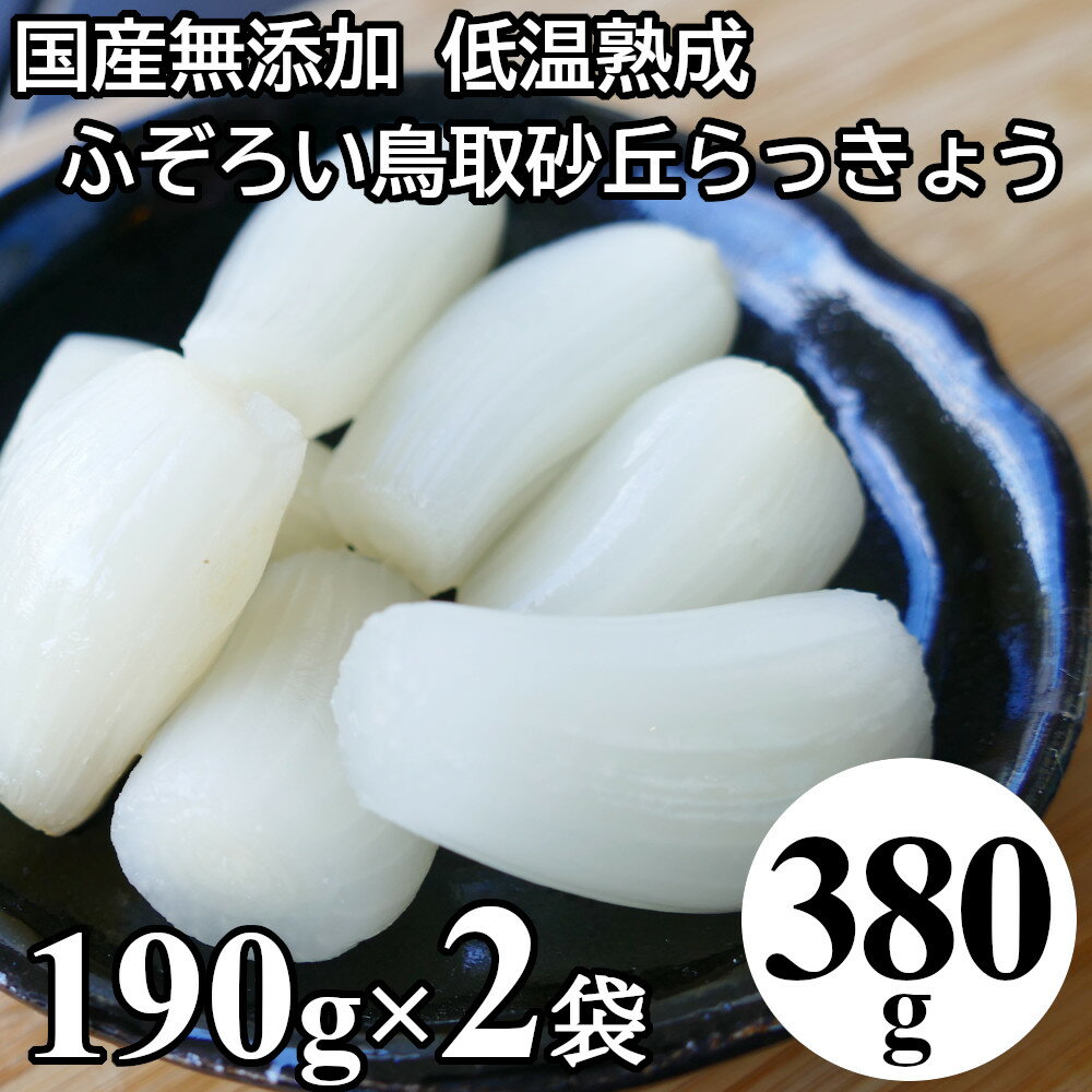 らっきょう 国産 190gx2袋 鳥取 無添加 低温熟成 ふぞろい らっきょう漬け ラッキョウ漬け  ...