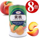 訳あり 2割引 黄桃 缶詰 2つ割り 425g×8缶 (賞味2025年7月) 黄桃缶 4号缶 1ケース 業務用 買い置き 備蓄 フルーツ缶