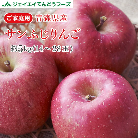 りんご 訳あり 5kg 送料無料 青森県産 サンふじ 約5kg(14〜28玉) バラ詰め ※一部地域は別途送料追加 フルーツ 果物 果物 順次出荷 ap13