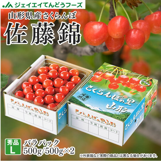 予約商品 さくらんぼ 送料無料 ギフト 山形 佐藤錦500g／500g×2 バラパック L玉サイズ ※一部地域は別途送料追加 rc07
