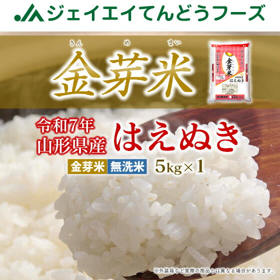 金芽米 送料無料 令和7年産 山形県産 はえぬき5kg 無洗米 ※一部地域は別途送料追加 内祝い 贈り物 ギフト rhk1001