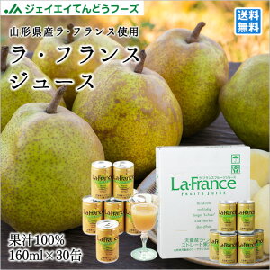 ギフト 送料無料 果汁100％ ラ・フランスジュース160g×30缶入り【送料無料】※一部地域は別途送料