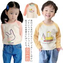 ルームウェア Tシャツ 女の子 春 男の子 春 ベビー服 秋 通園 トップス プリントTシャツ キッズ 80 通学 ロゴT 90 冬 73 子ども服 子供服 100 110 120cm 長袖 コットン インナー 幼児 綿