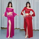 全4色 ベリーダンス 衣装 セット Belly dance ドレス インナーパンツ付き ベリーダンス衣装 2点セット 大人 大きいサイズ 発表会 練習着 ダンス...