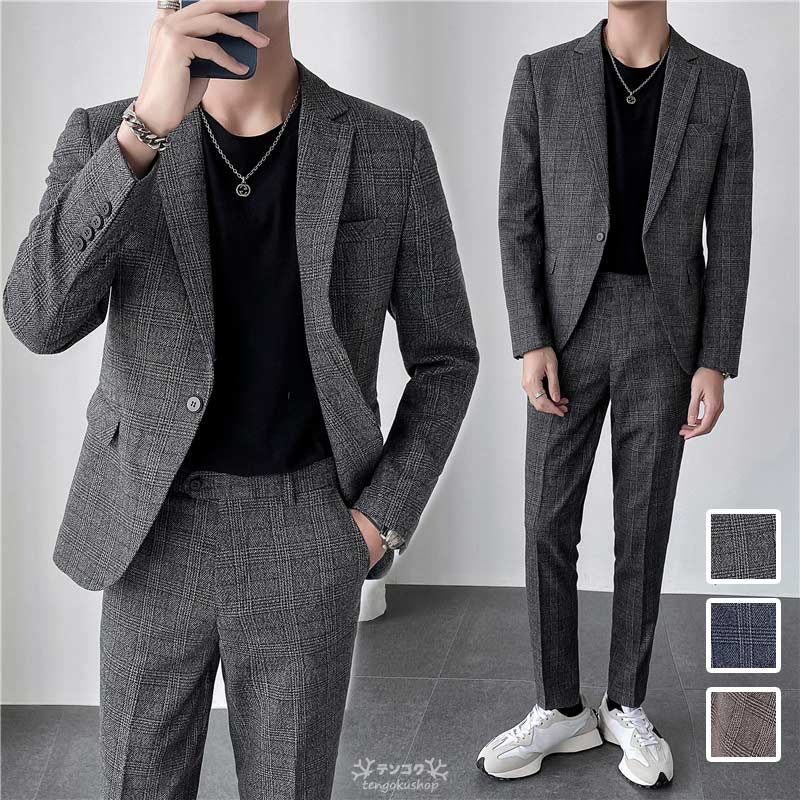 楽天市場】チェック柄(サイズ(S/M/L)6L)(スーツ 楽天市場】チェック柄(サイズ(S/M/L)6L)(スーツ