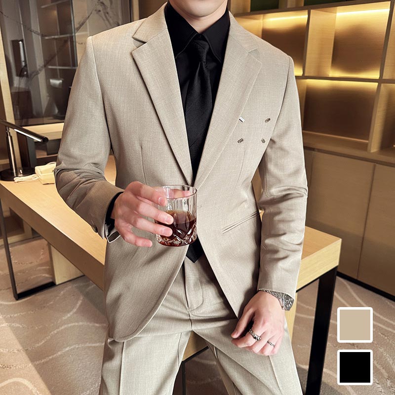 送料無料 メンズスーツ おしゃれスーツ 春 紳士服 礼服 パンツスーツ フォーマルスーツ 結婚式 二次会 ブラウン 黒 発表会用スーツ ビジネススーツ 大きいサイズ ブラックフォーマル リクルートスーツ オフィス 通勤就活面接 お呼ばれ パーティー 2点セット カジュアル