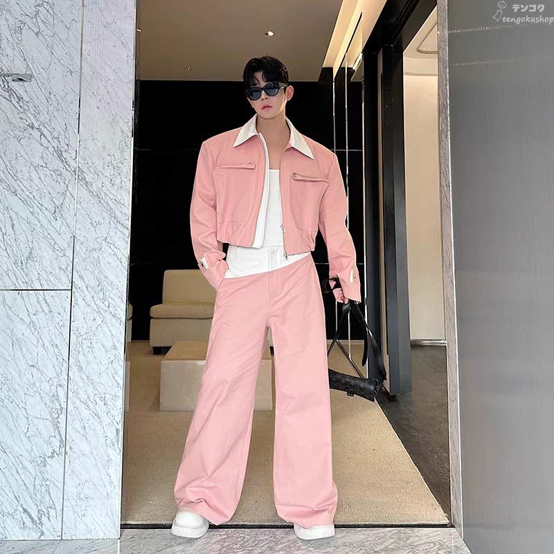 スーツピンク長袖オーバーサイズゆっ...