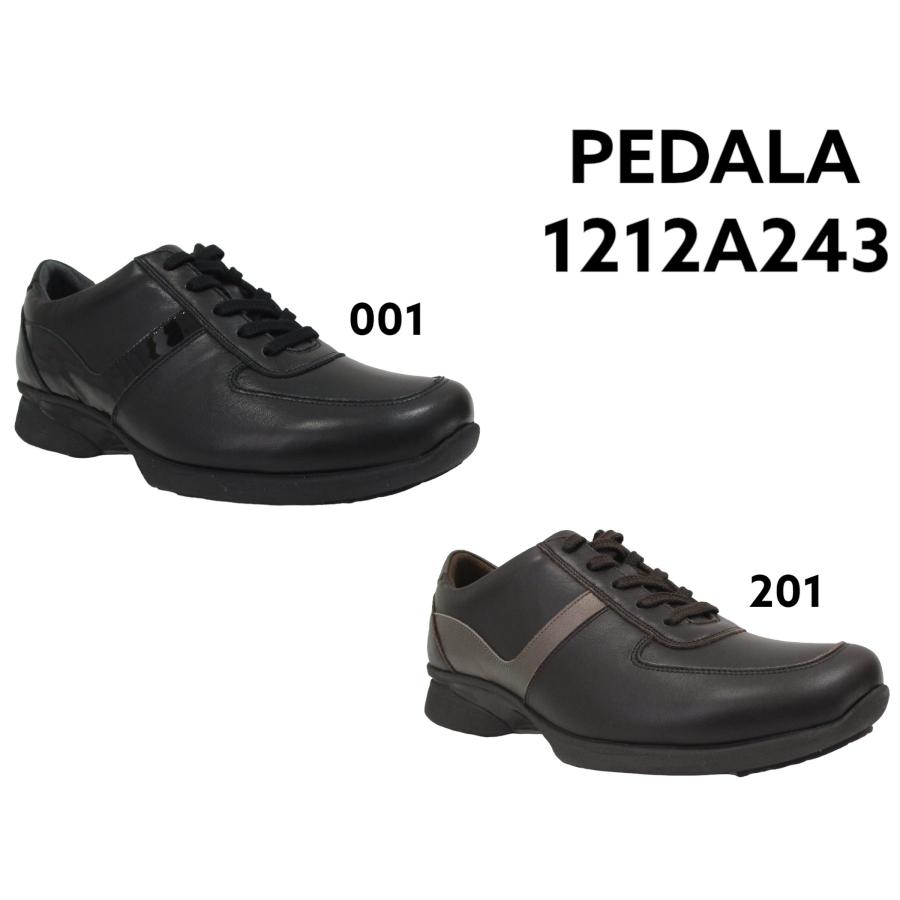 アシックス ウォーキング シューズ ペダラ 1212A243 4E ASICS WALKING PEDALA ファスナー 天然皮革 αゲル