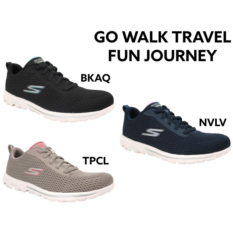 スケッチャーズ 124985 レディース スリッポン スニーカー GO WALK TRAVEL FUN JOURNEY 軽量 軽い レギュラーフィット ウォーキング 散歩