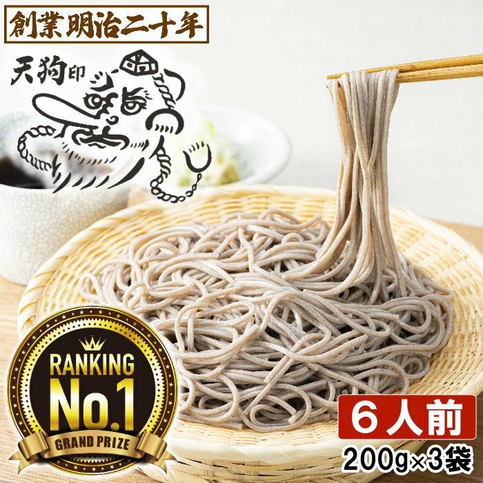 天狗そばお試し6人前セット（そば 蕎麦 ソバ）（保存食 お土産）在宅 保存食 送料無料