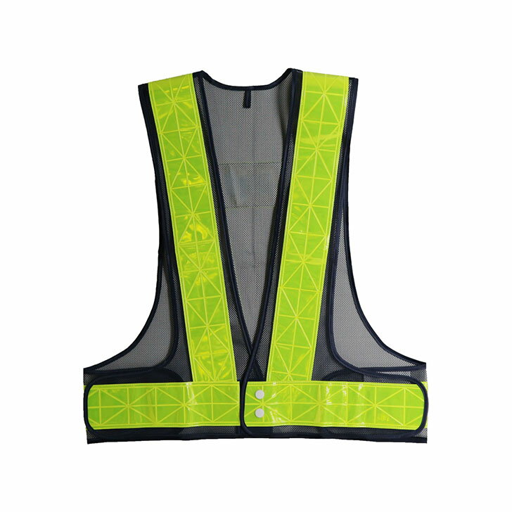 W-401反射安全ヘ゛スト メンズ 工事 現場 土木 建築 反射 道路工事 夜間 視認性 光る イエロー ベスト 安全ベスト ケイワーク