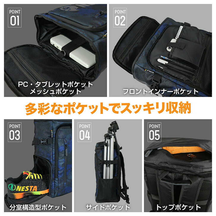 NEB-04 ネスタ スクエアリュック メンズ バッグ ボックスリュック おしゃれ カジュ...
