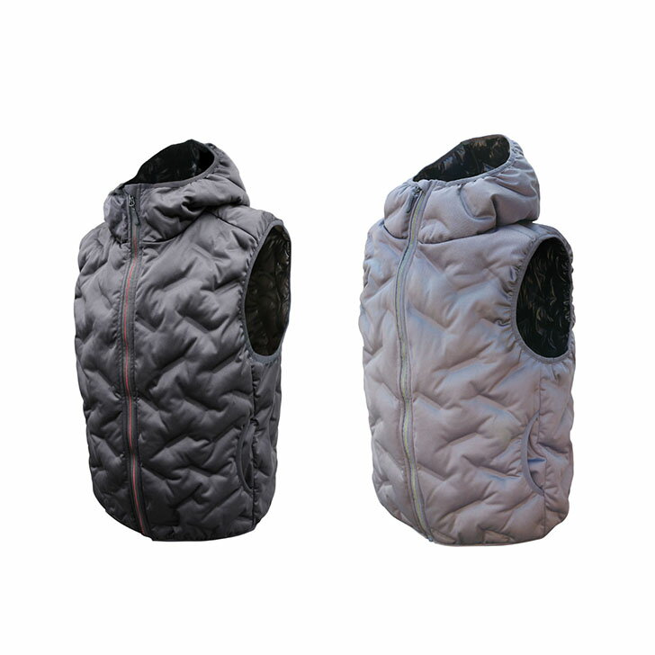 商品情報サイズM /L /XLカラーブラック　グレー素材表地：ポリエステル TPU ラミネート裏地・中綿：ポリエステル 100％特長■シームレス製法で生地に縫い目がなく冷気侵入を防止します。■伸縮性に優れた生地によりストレスフリーで快適な着心地です。■両脇ポケットと内ポケットにより抜群の収納力です。N-02 シームレスストレッチヘ゛スト(フート゛付) 作業用 ワーク ウェア メンズ 工事 現場 土木 建築 安全 カジュアル 防寒 シームレス ストレッチ バスト フード ケイワーク シームレスストレッチベスト 10