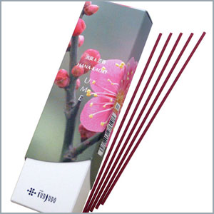 《ポイント消化 送料無料》お香 梅 薫寿堂 花かおり スリム 微煙 スティック 1000円ぽっきり 日本製 約40g 約120本入のサムネイル