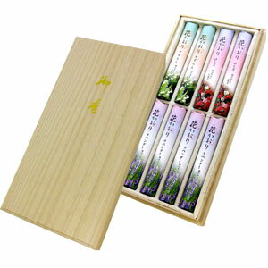 進物用 線香 花かおりアソート 桐箱 短寸8入 05P23Apr16
