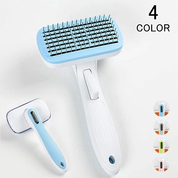 ソフトスリッカーブラシ 毛取り ペット用ブラシ 犬 マッサージ スリッカーブラシ ペットドレッサー ブラッシング ブラシ 角型 猫