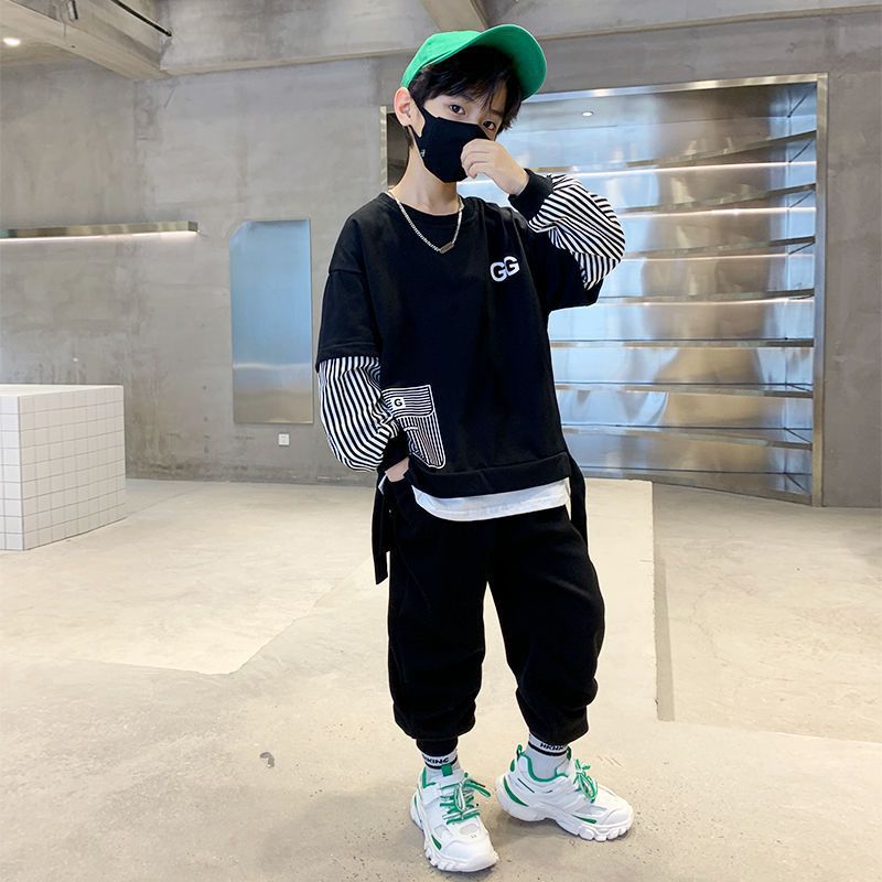 トレーナー ゆったり ダンス 切り替 上下セット セットアップ 男の子 ボーイズ 長袖 キッズ スポーツウェア カジュアル ジャージ