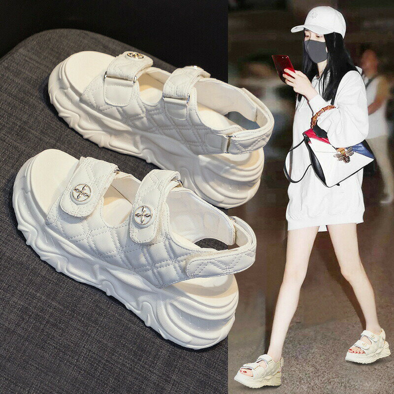 Sports Sandal - カジュ スポーツサンダル 疲れない 夏 美脚 快適 スポサン レディース 厚底サンダル かわいい お出かけ おしゃれ 厚底 シンプル