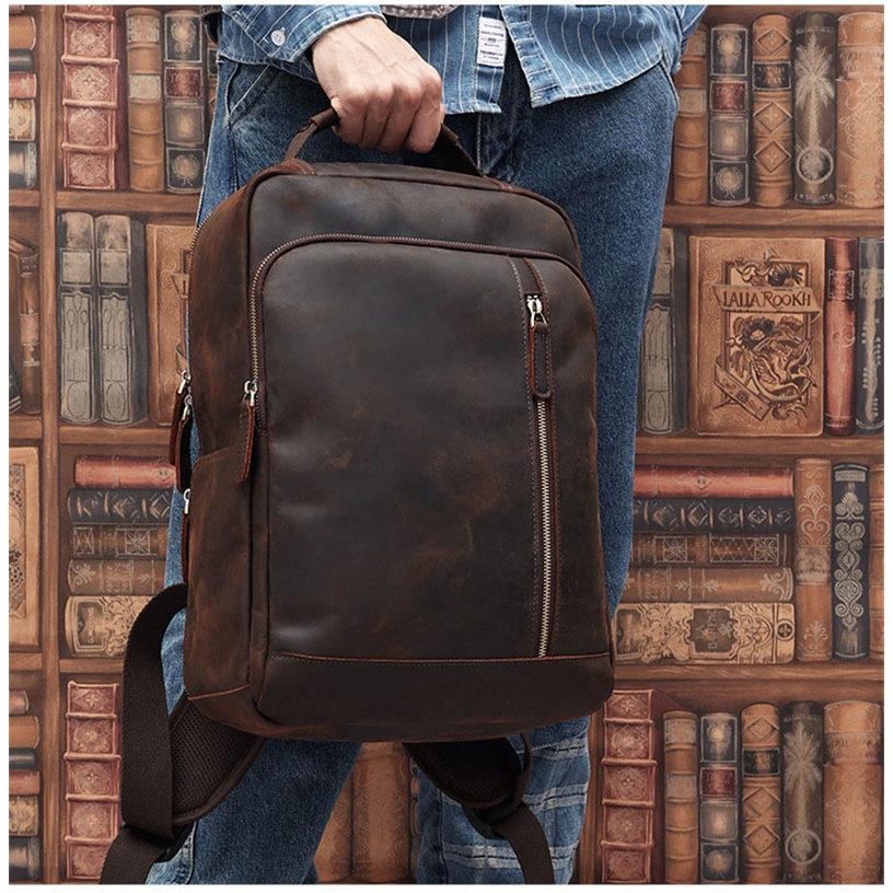 樂天商城 - バイク レザーバッグ ビジネスバッグ メンズリュック ビジネスリュック カ リュックサック 本革 牛革 メンズバッグ バックパック