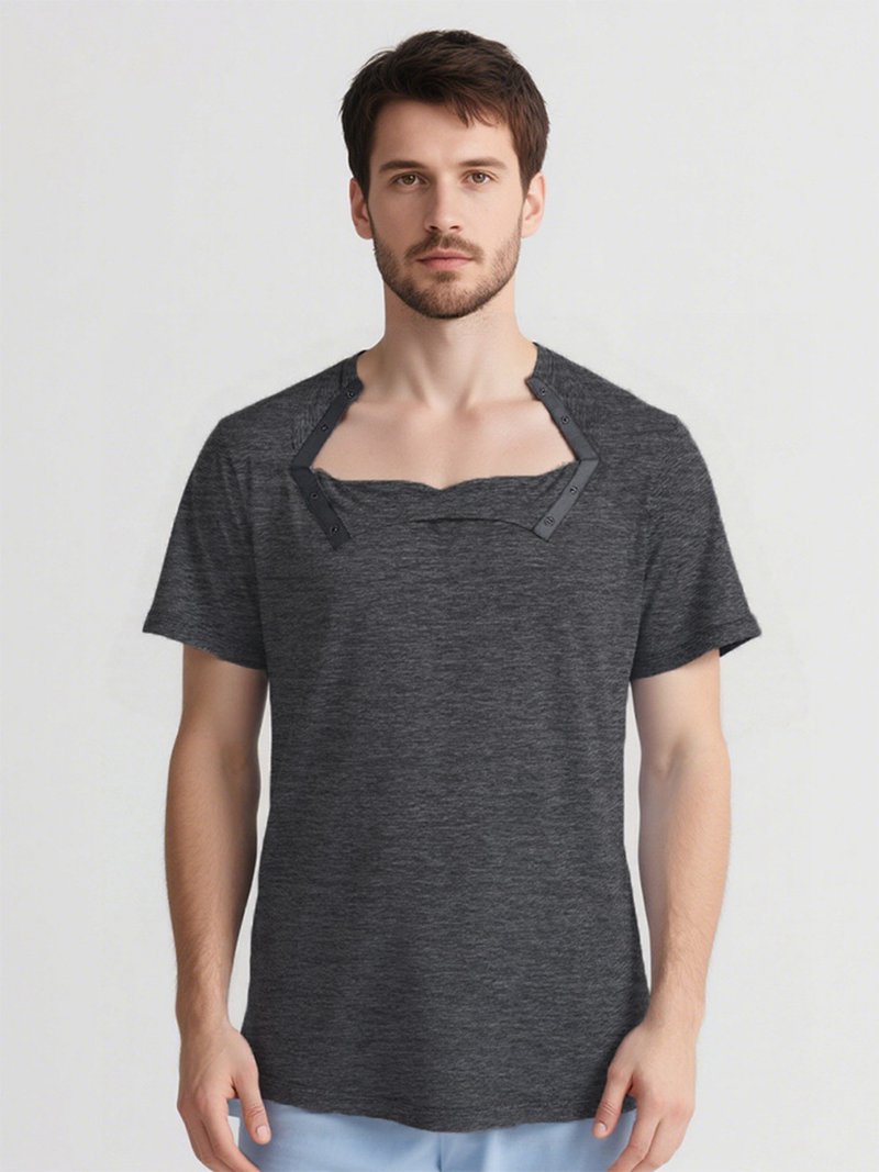 樂天商城 - 夏服 夏 無 半袖Tシャツ カットソー Tシャツ メンズ ティーシャツ オープンカラー tシャツ 襟開き トップス メンズファッション