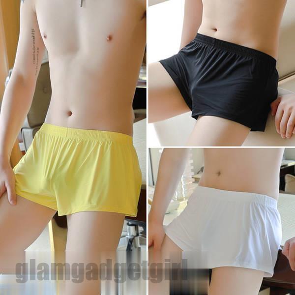 ショートパンツ アイスシルク ボクサーパンツ アンダーウエア ローライズ 男 短パン ルームウェア トランクス メンズ 新生活応援