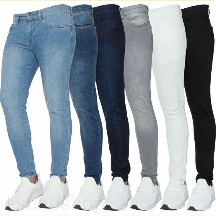 樂天商城 - メンズ 家族 プレゼント スリム デニムパンツ デニム ストレッチ Gパン ジーパン スウェット 彼氏 ジーンズ ギフト
